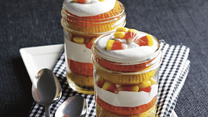 Candy Corn Cupcake Trifles