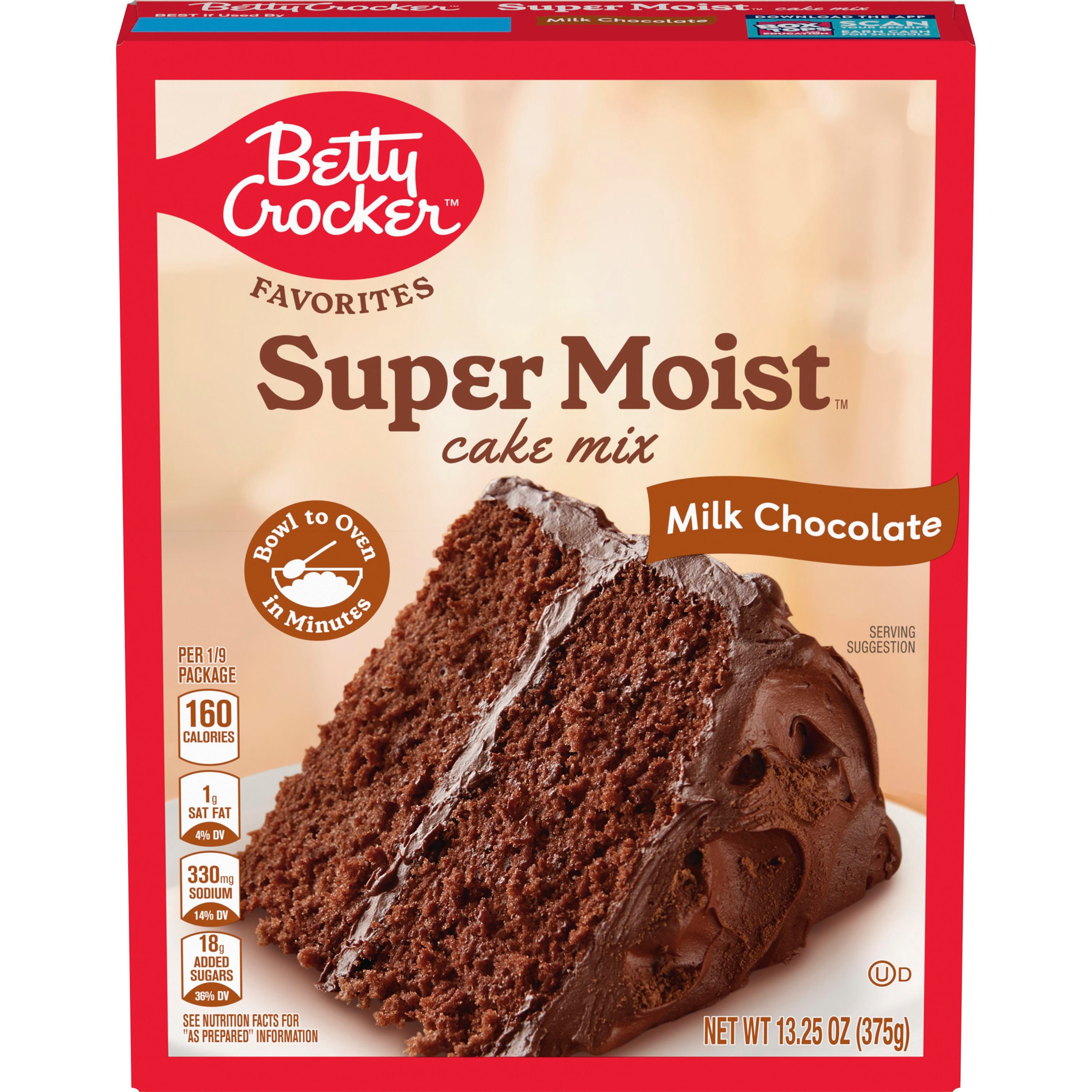 Betty Crocker Favorites Super Moist Milk Chocolate Cake Mix, 13.25 oz. - Front