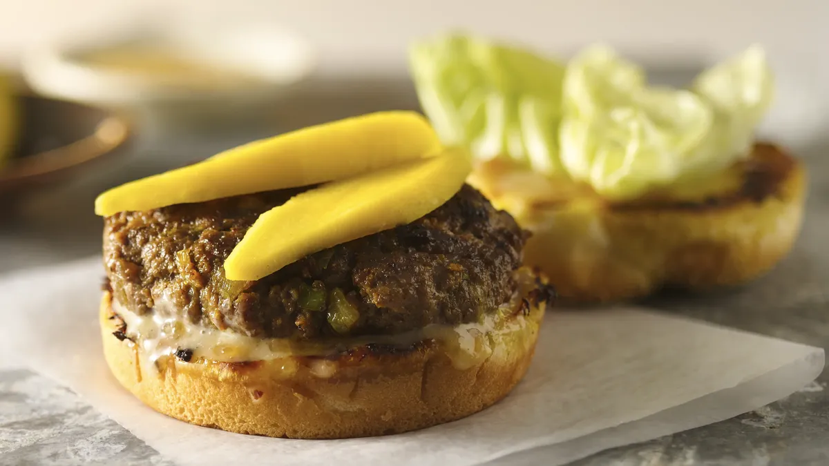 Indian Curry Burgers with Chutney Mayo
