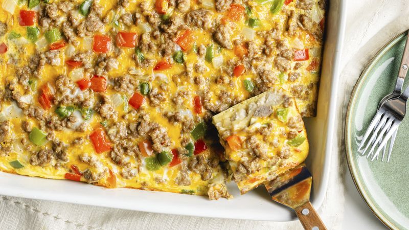 Cheesy Sausage Breakfast Bubble-Up Bake Recipe - Pillsbury.com