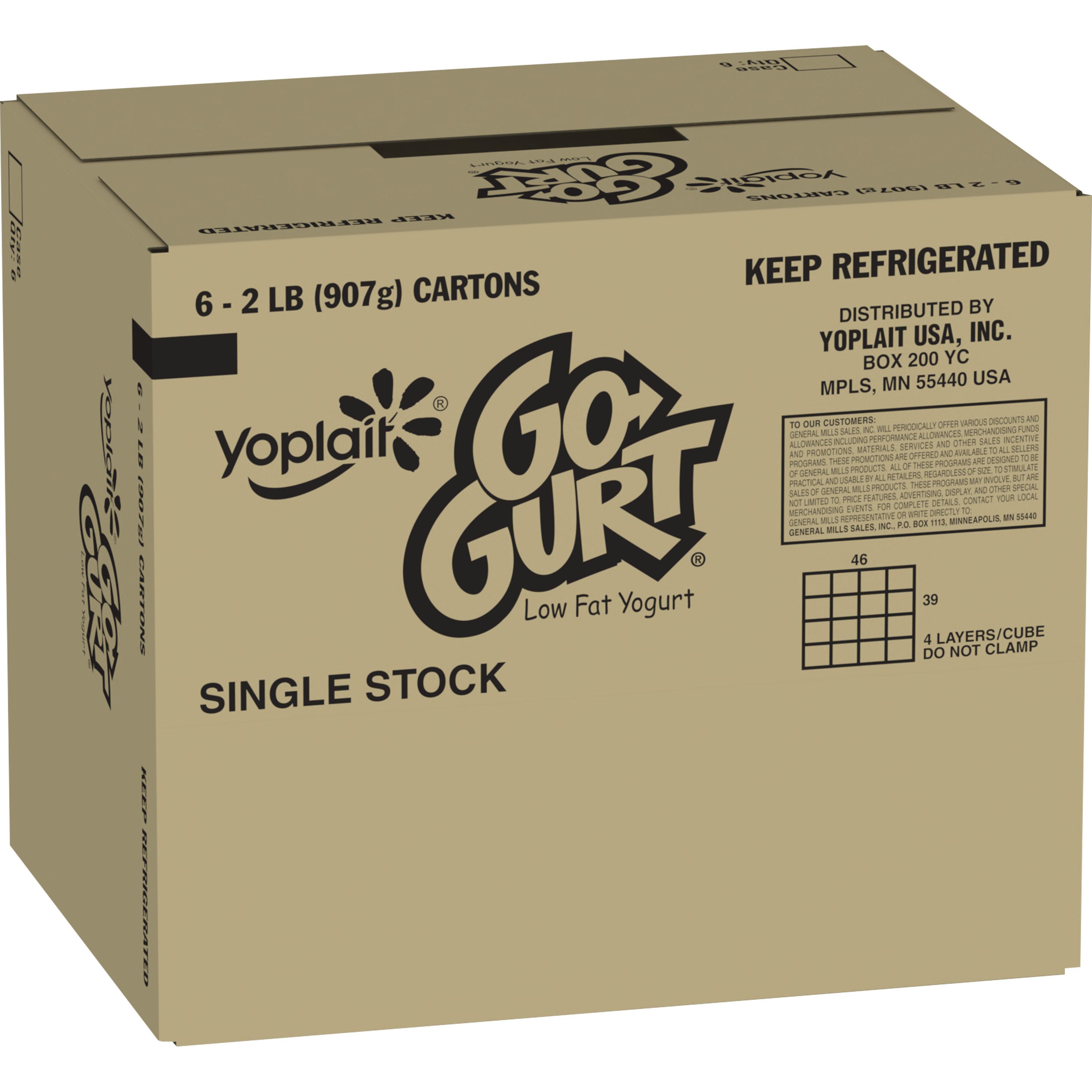 Case - Left Front 3D Yoplait Simply Go-Gurt Strawberry Low Fat Yogurt