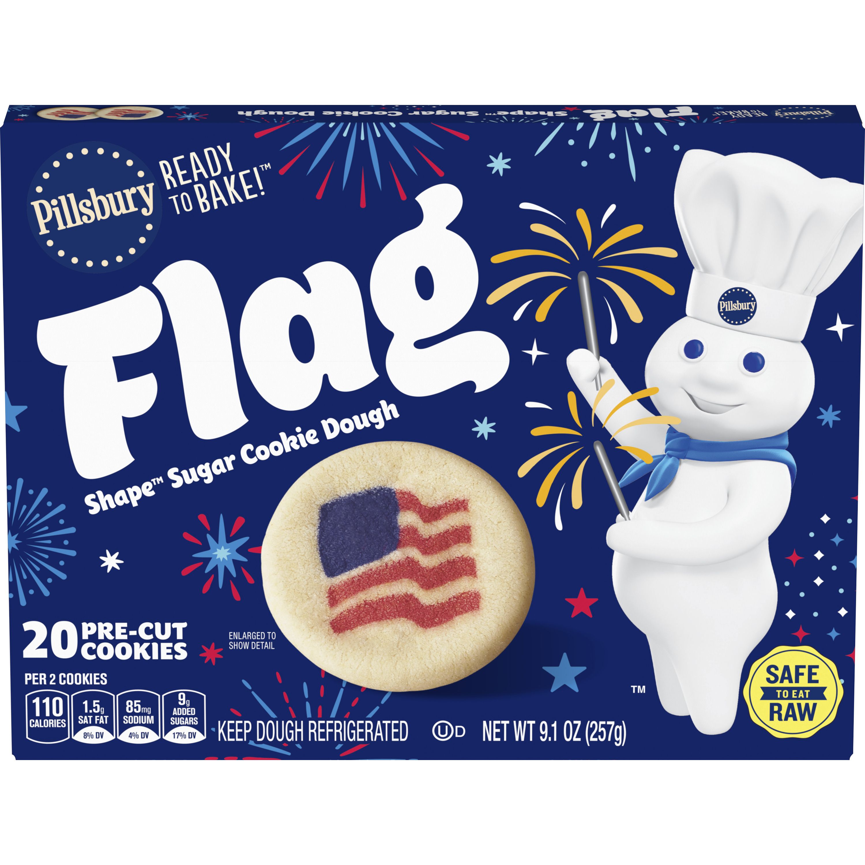 Pillsbury™ Shape™ Flag Cookie Dough - Front