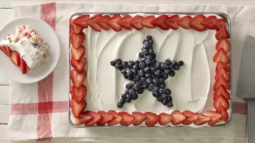 Angel Food Pudding Cake with Berries