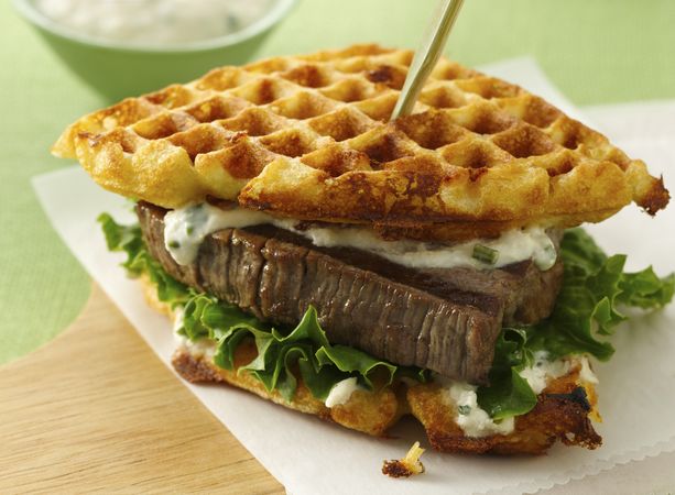 Steak and Potato Wafflewich