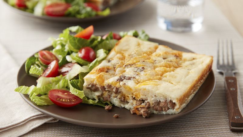 Impossibly Easy Cheeseburger Bake (Cooking for 2)