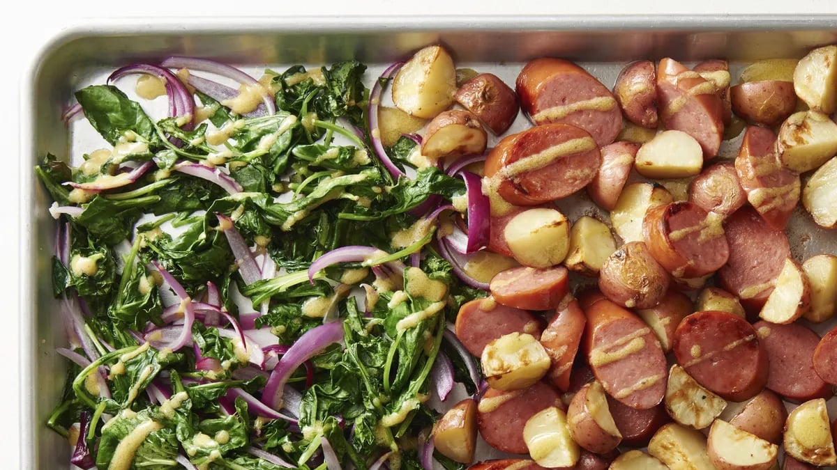 Sheet-Pan Kielbasa and Vegetables