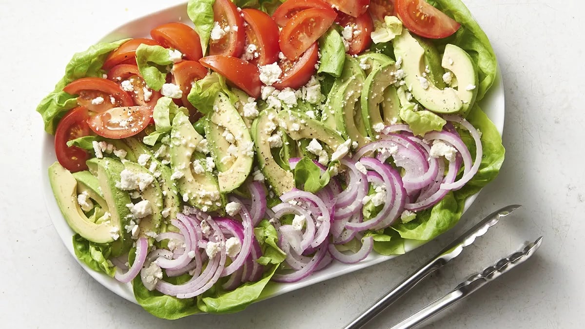 Cuban Salad with Feta and Garlic Lime Vinaigrette