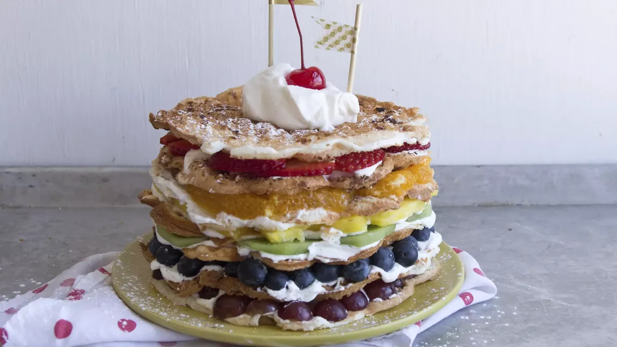 Angel Food Waffle Shortcake