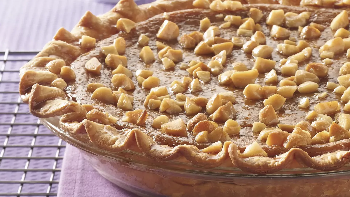 Sweet Potato Pie with Macadamia Praline