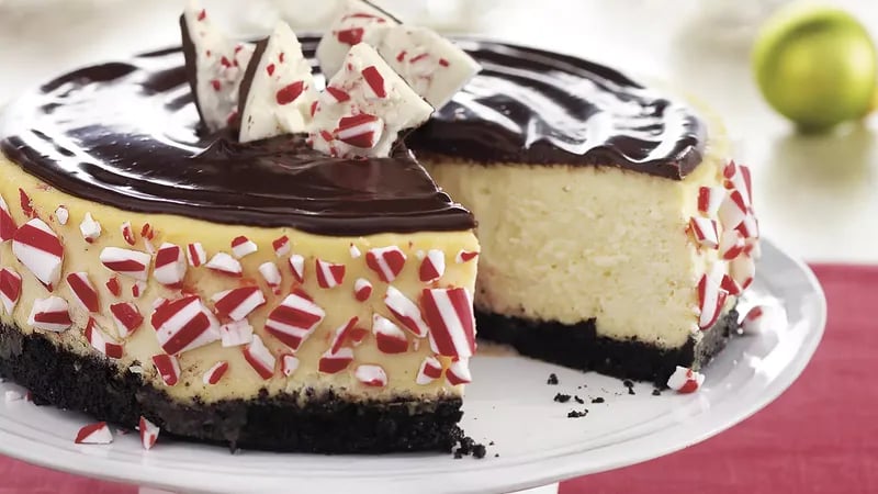 Double-Chocolate Peppermint Cheesecake