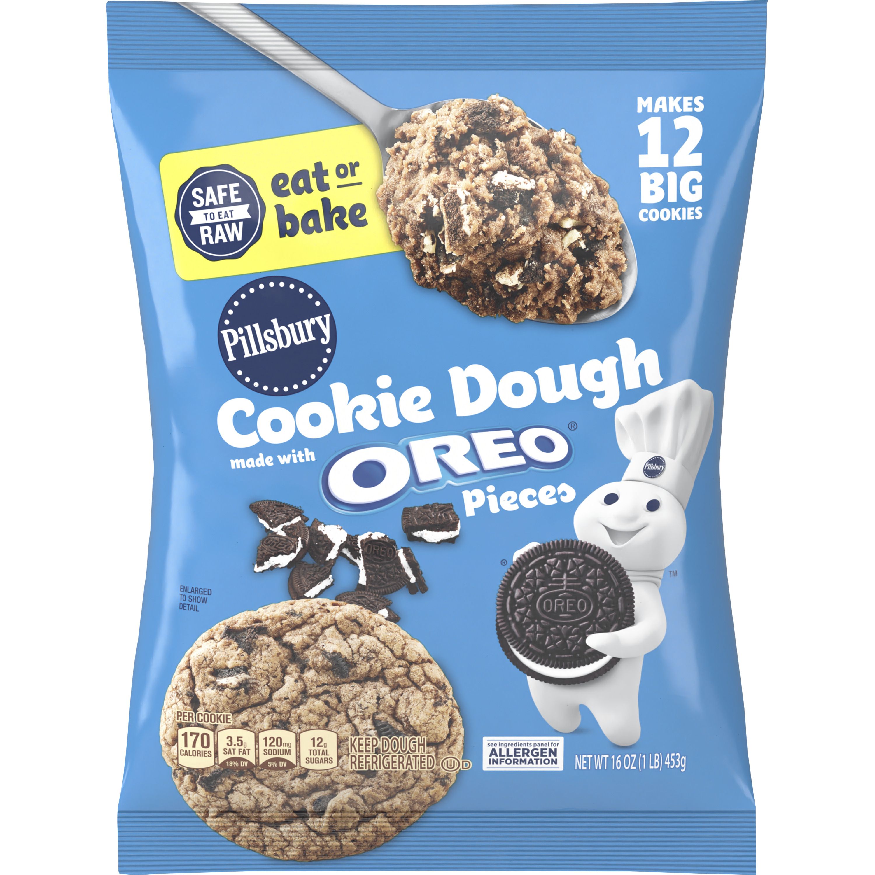 Pillsbury™ Ready to Bake!™ Cookie Dough Made With OREO® Cookie Pieces - Front