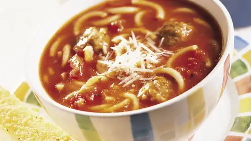 Spaghetti and Meatball Soup
