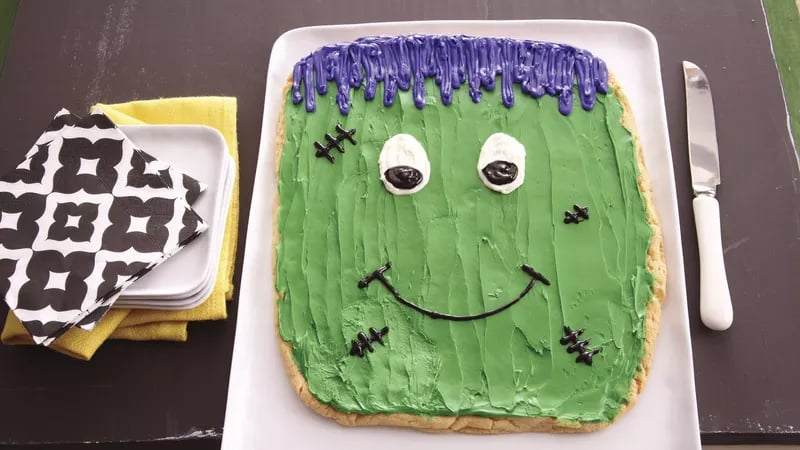 Frankenstein Cookie Cake