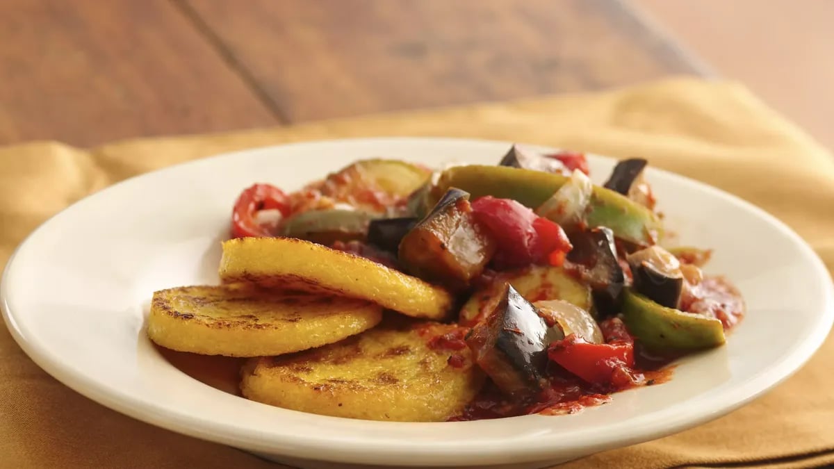 Eggplant Stew with Polenta