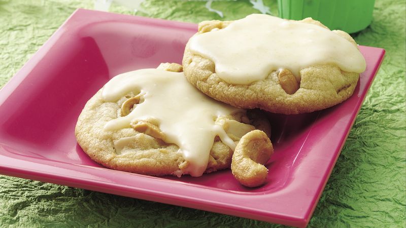 Quick Cashew Cookies with Brown Butter Icing