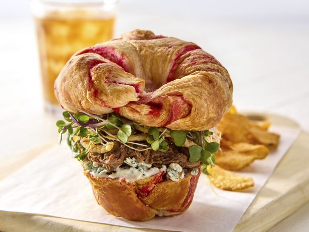 Strawberry Cruffin Sandwich