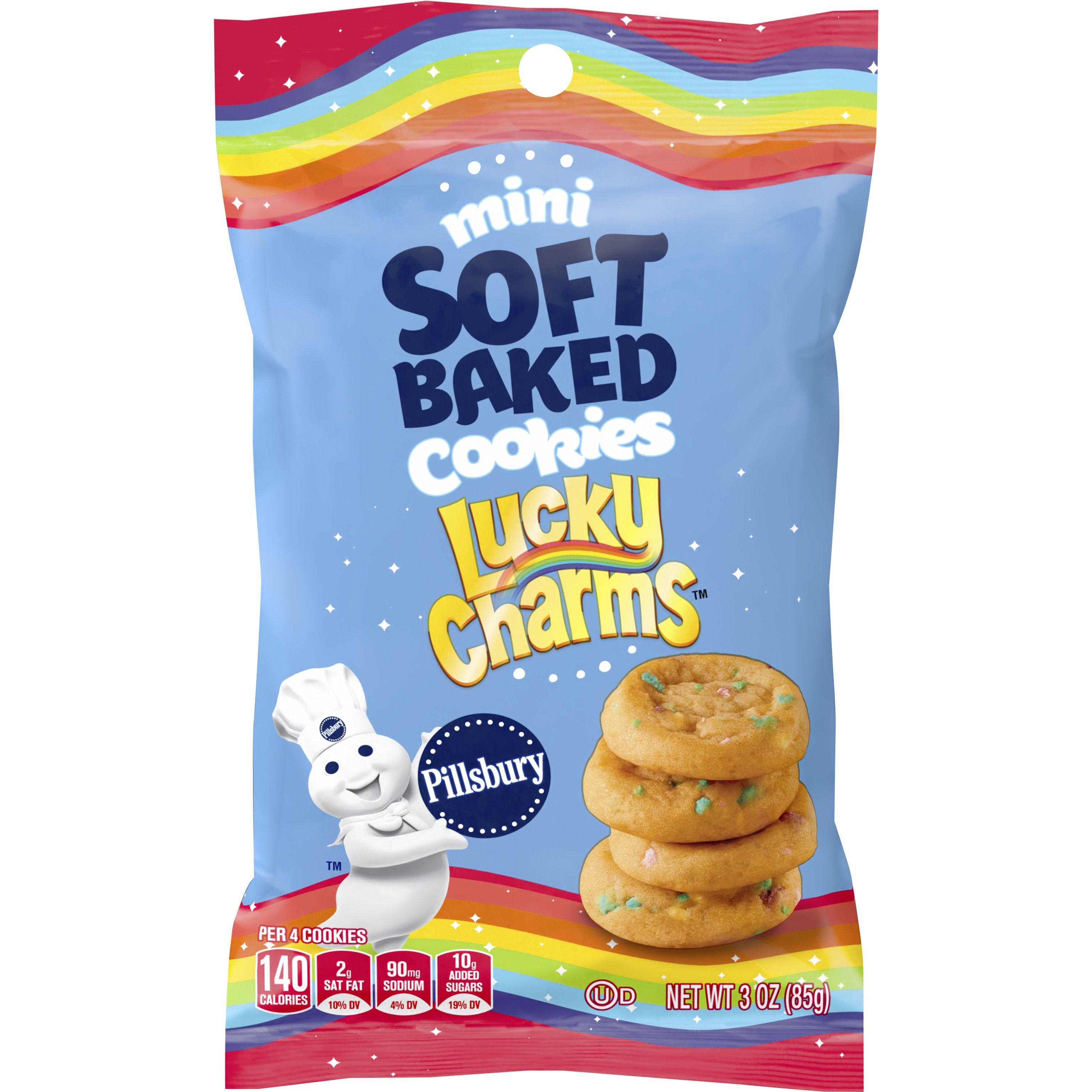 Pillsbury Soft Baked Lucky Charms Cookies, 3 OZ - Front