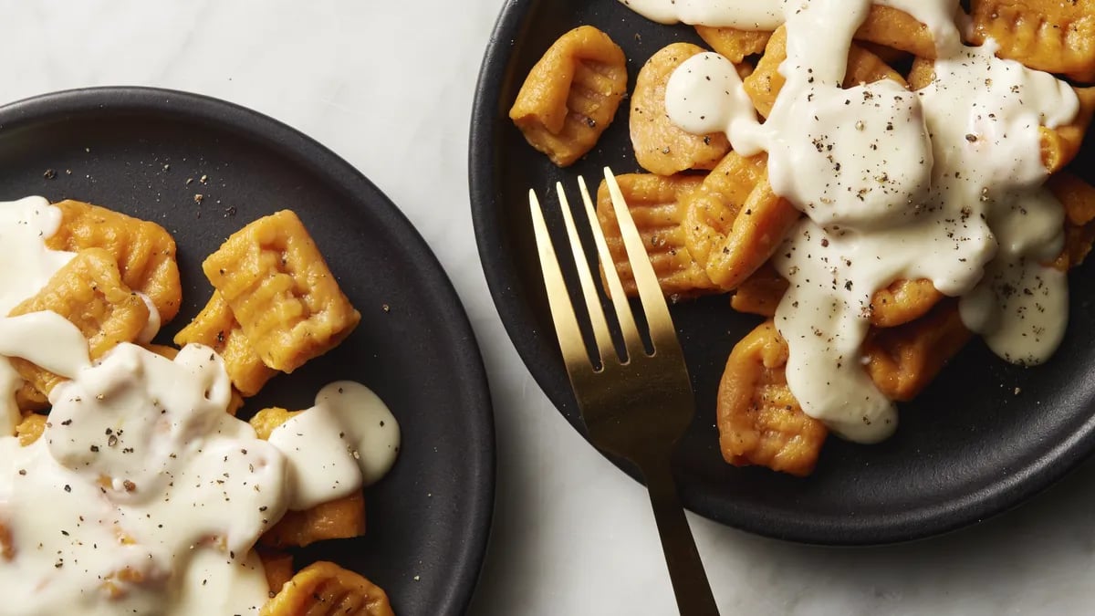 Sweet Potato Gnocchi with Smoked Gouda-Sage Sauce