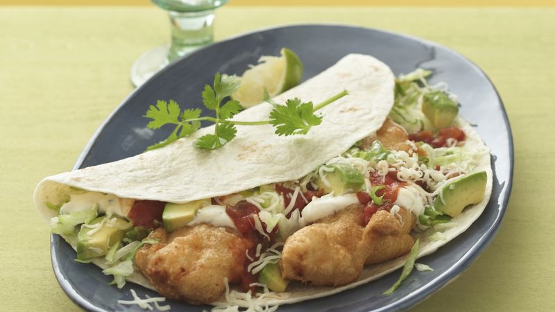 Crispy Fish Tacos with Spicy Sweet and Sour Sauce