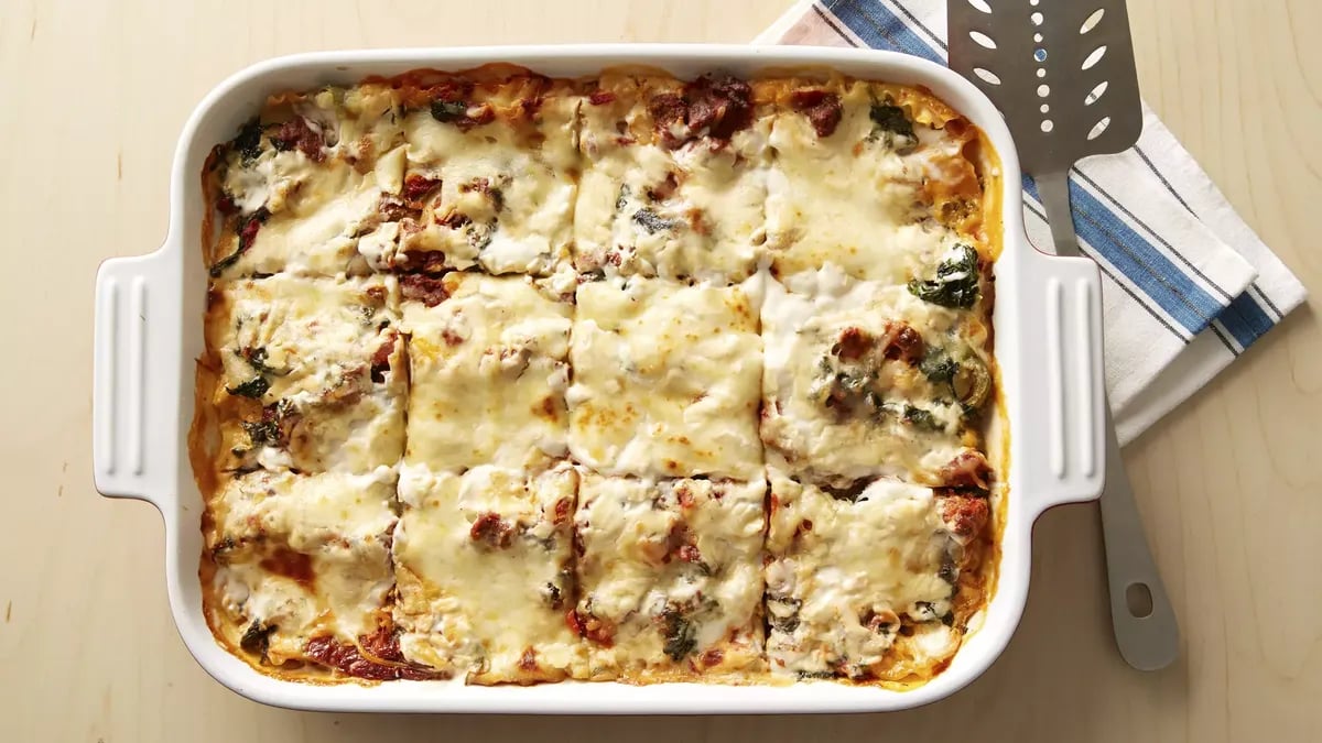 Spinach and Beef Lasagna