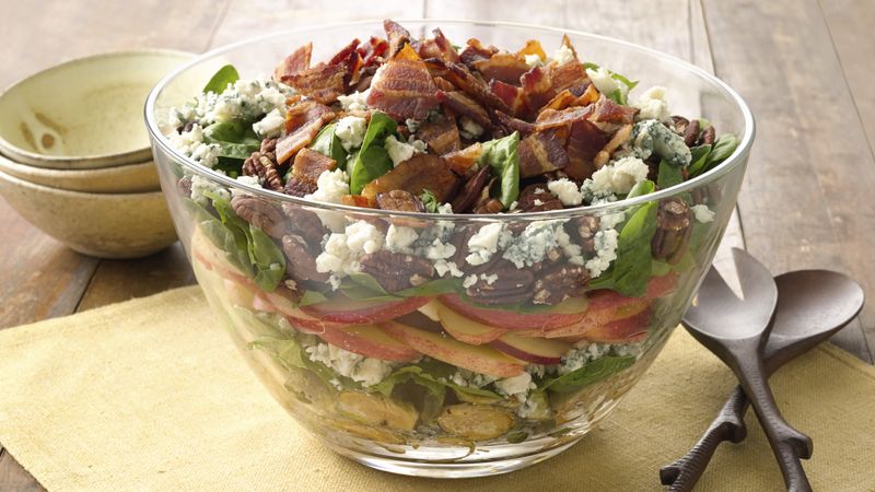 Layered Maple Bacon Brussels Salad
