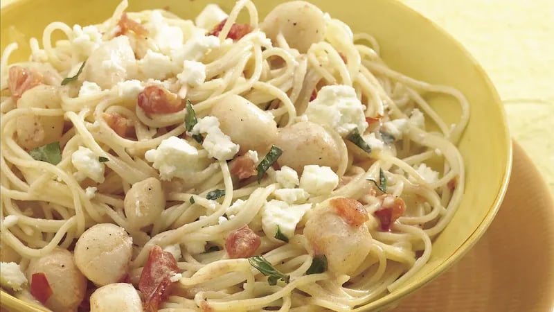 Creamy Scallops with Angel Hair Pasta