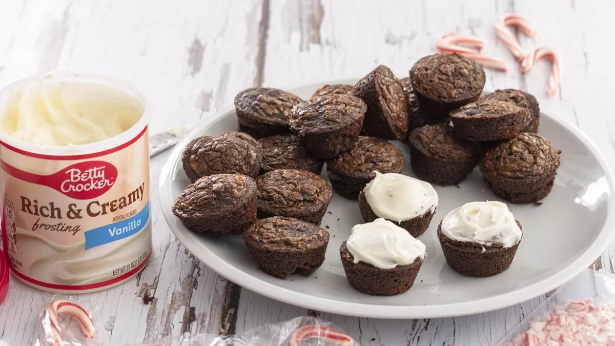 2-Bite Mini Peppermint Brownies