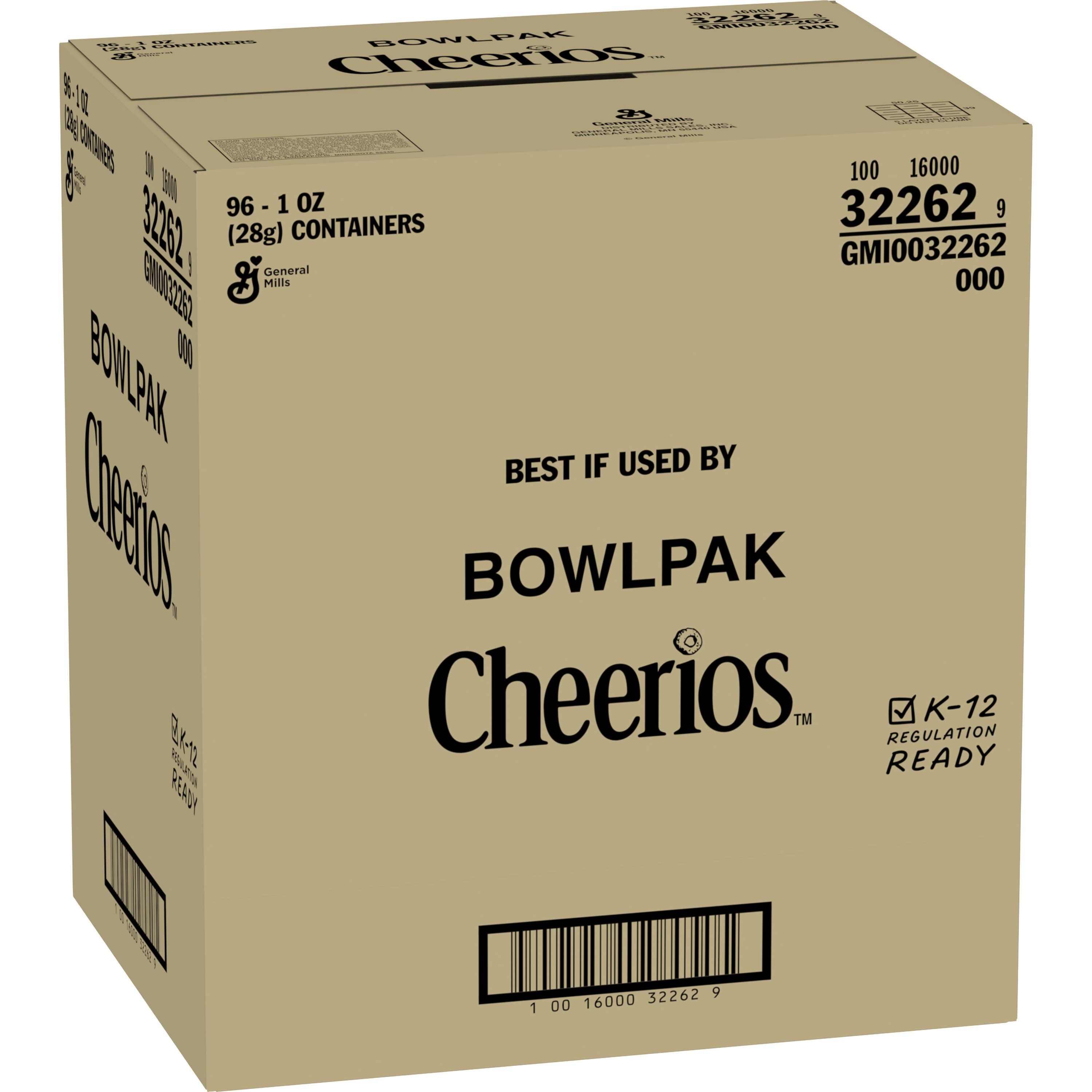 Case - Left Front 3D Cheerios Gluten Free Cereal Single Serve Bowlpak 96/1 OZ