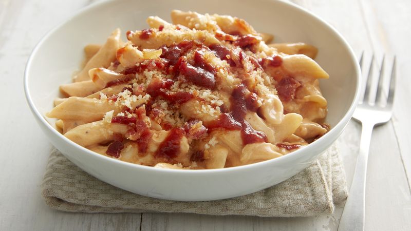 Slow-Cooker Barbecue Bacon, Chicken and Cheddar Pasta