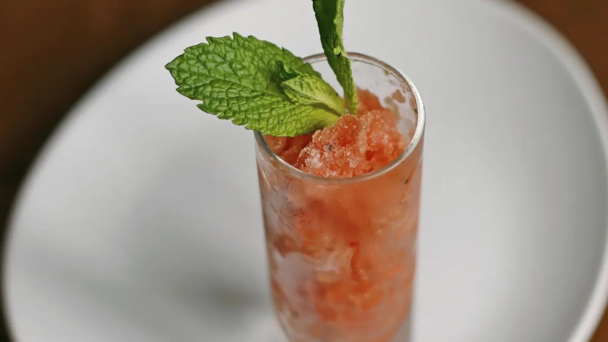 Watermelon, Mint and Lime Dessert Shooters