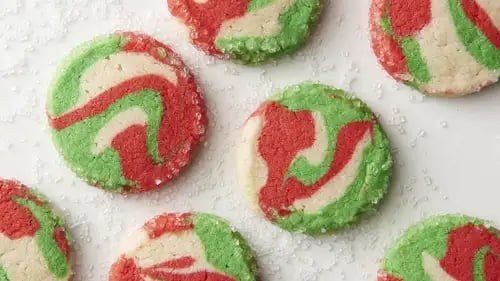 Holiday Swirl Shortbread Cookies