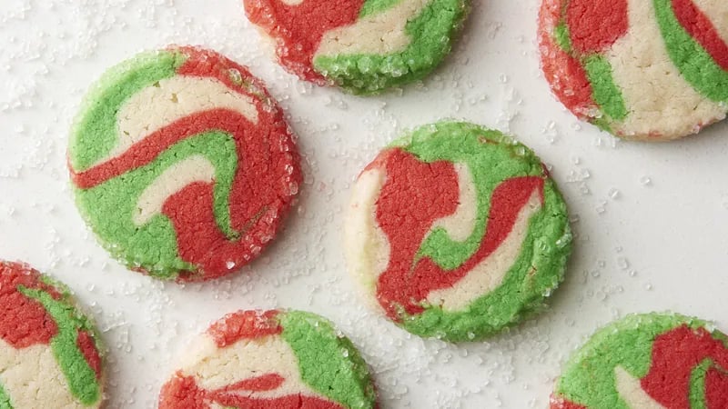 Holiday Swirl Shortbread Cookies