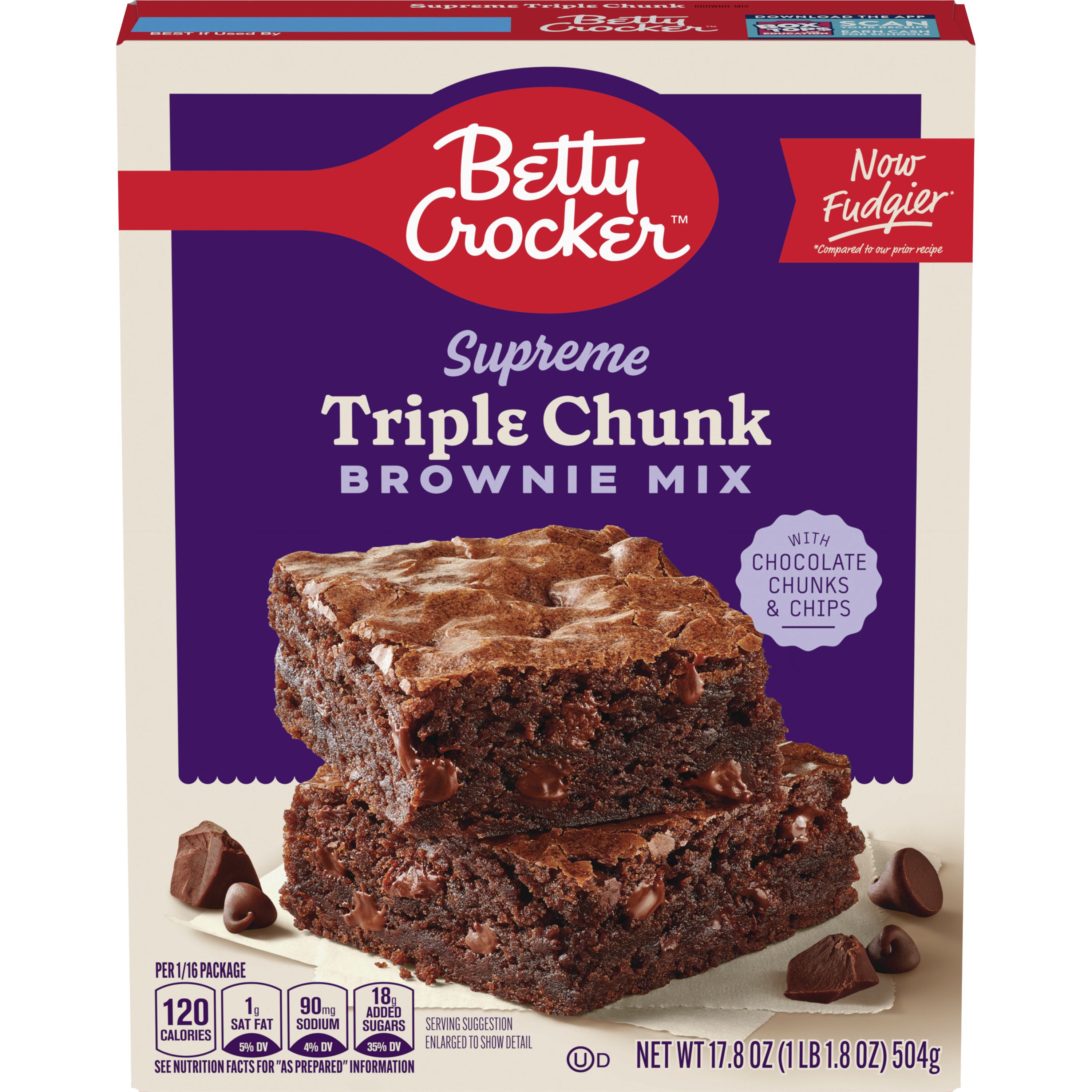 Betty Crocker™ Supreme Triple Chunk Brownie Mix - Front