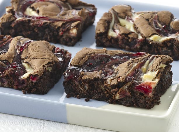 Raspberry Cream Cheese Brownies