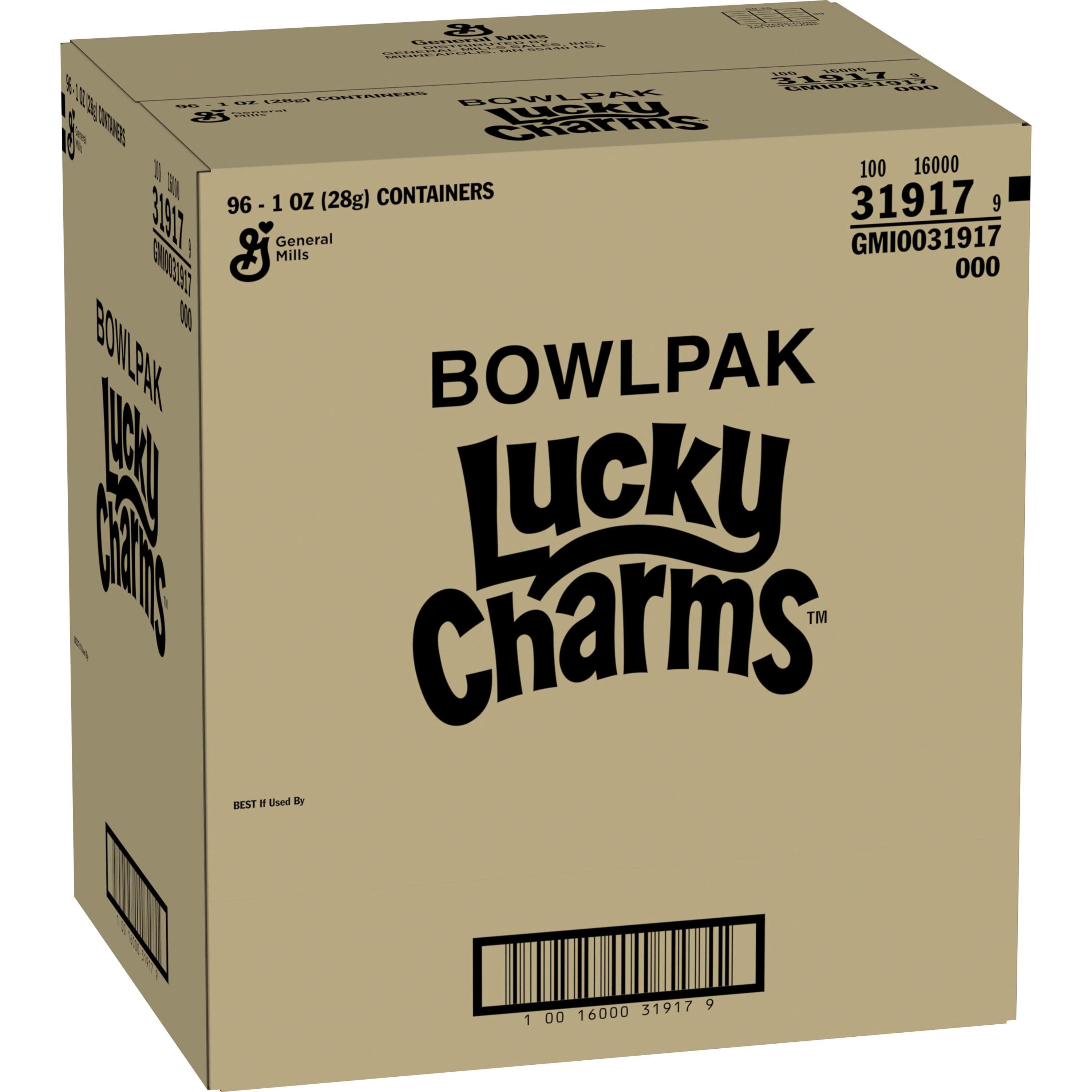 Case - Left Front 3D Lucky Charms Cereal Single Serve Bowlpak 96/1 OZ