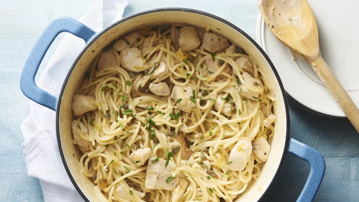 One-Pot Chicken Piccata Pasta