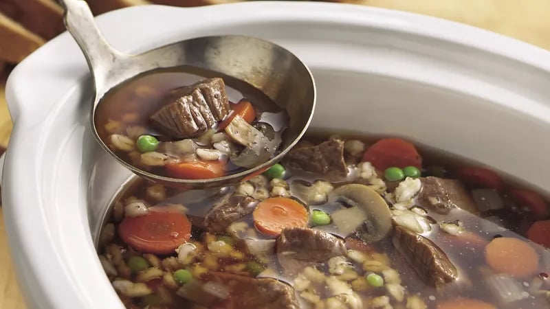 Slow-Cooker Beef-Barley Soup