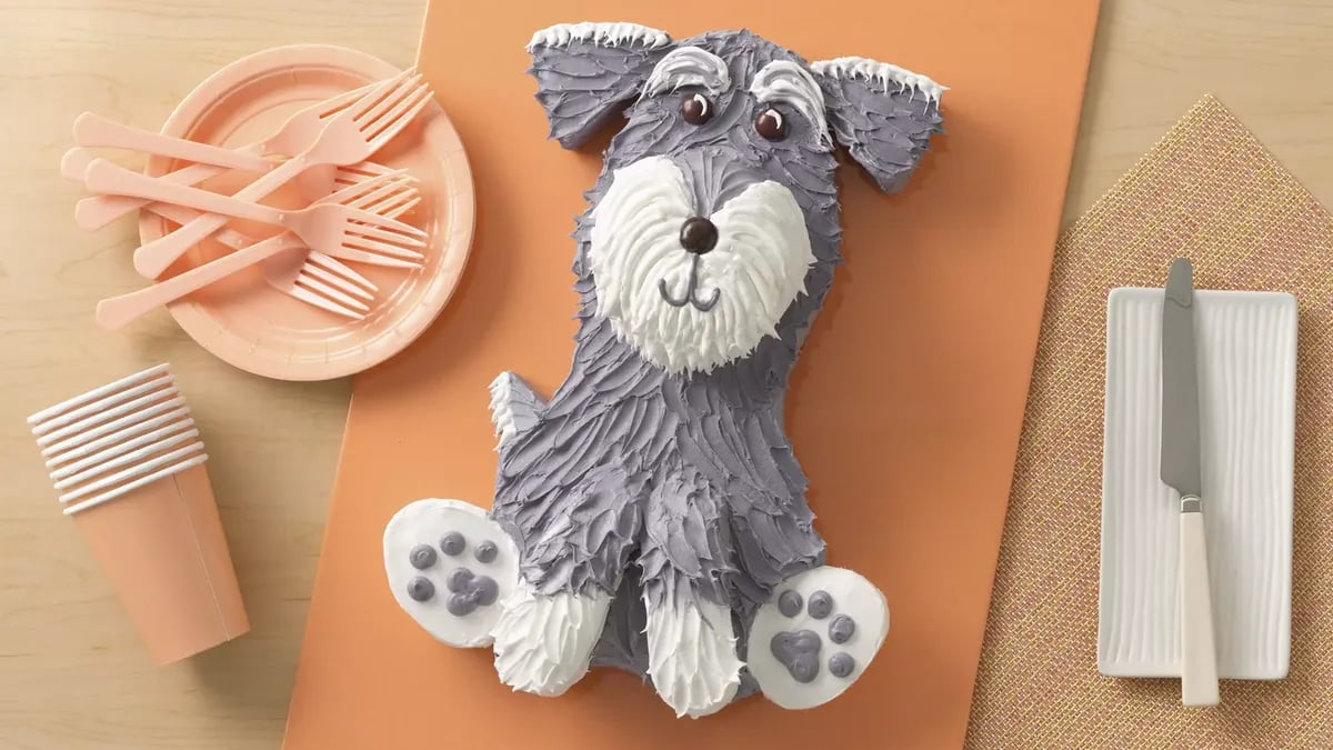 Schnauzer Dog Cake