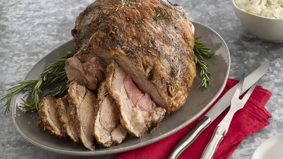 Leg of Lamb with Garlic and Herbs