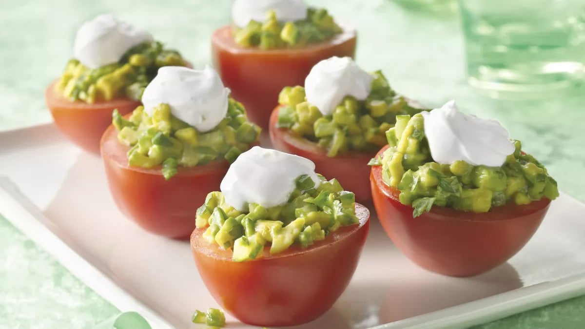 Mexican Plum-Tomato Cups