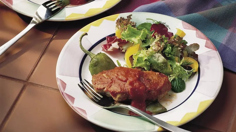 Grilled Creole Pork and Peppers