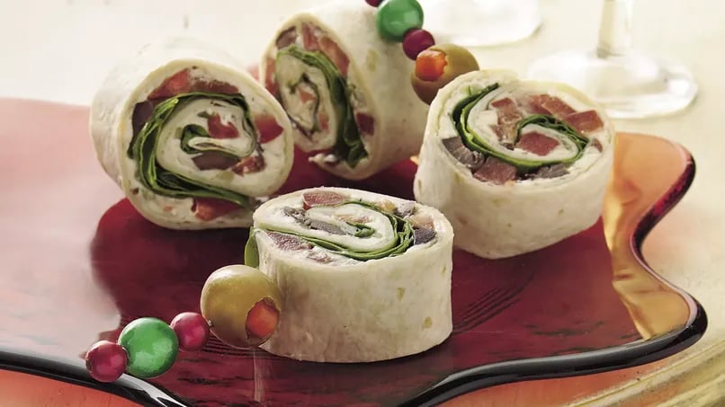 Greek Salad Pinwheels