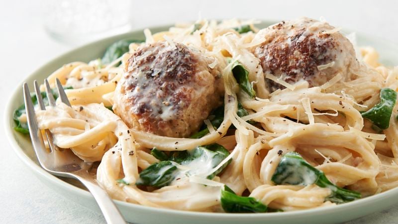 Instant Pot® Spaghetti and Meatballs Florentine Recipe - BettyCrocker.com