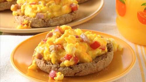 English Muffin Breakfast Pizza Recipe - The Cookie Rookie®