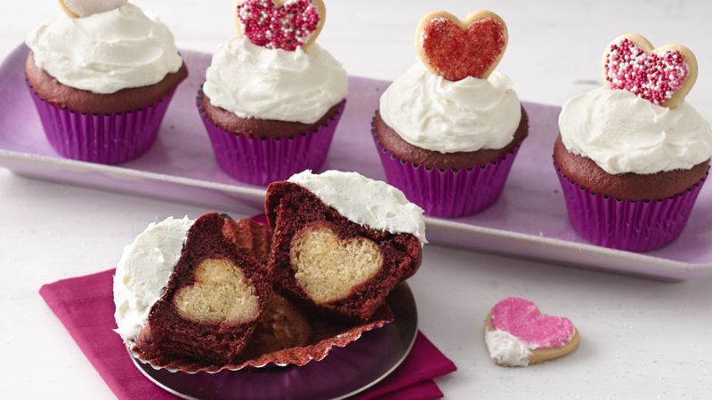 Surprise-Inside Valentine's Cupcakes