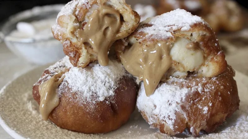 Fried Peanut Butter Crescent Bombs