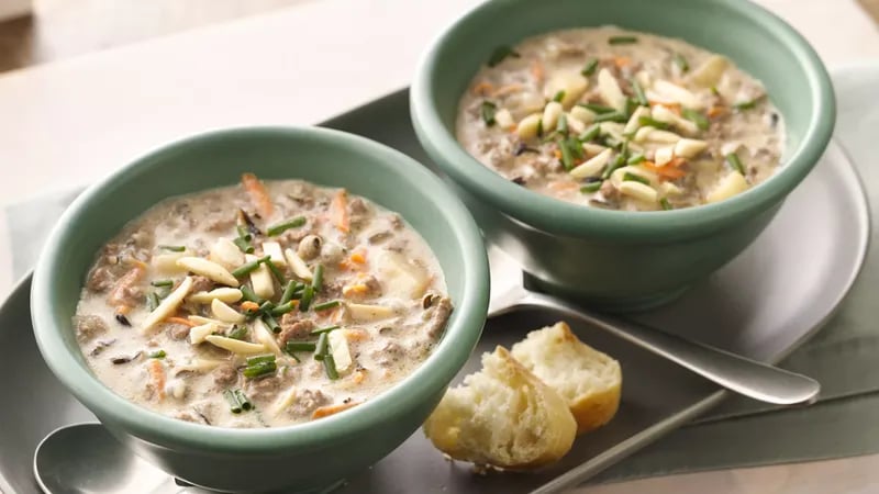 Beefy Wild Rice Soup