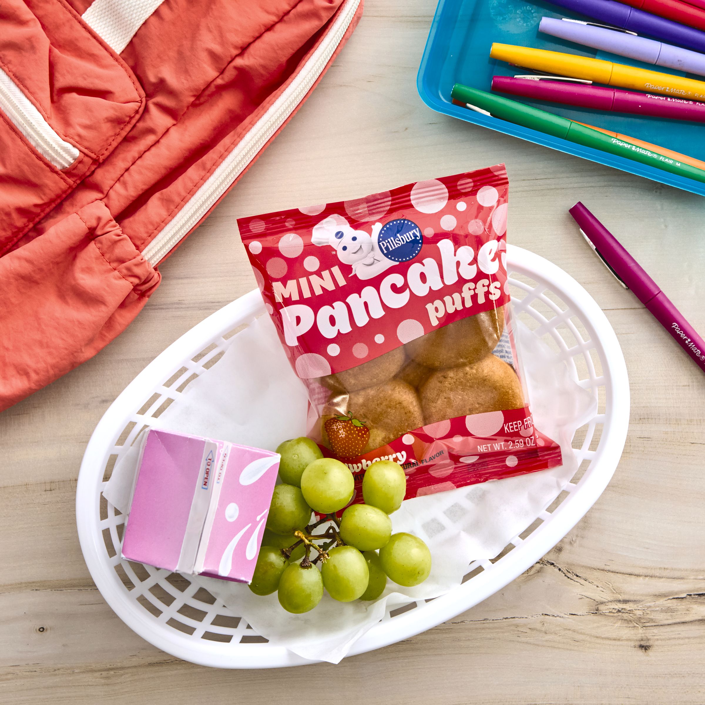  Styled Pillsbury Frozen Meals Pancake Puffs Single Serve Pouch Strawberry 72/2.59 OZ