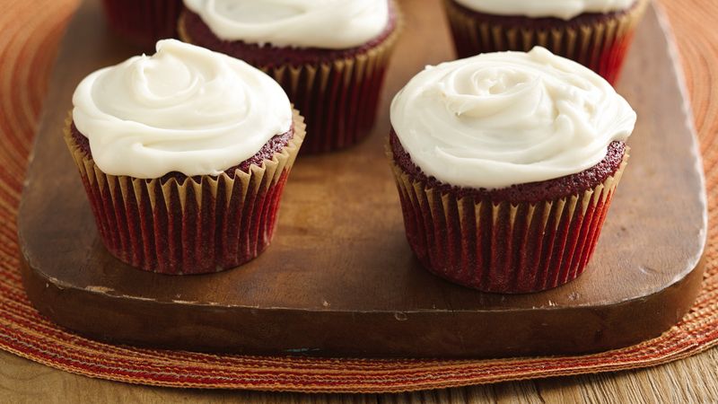 Skinny Red Velvet Cupcakes with Cream Cheese Frosting