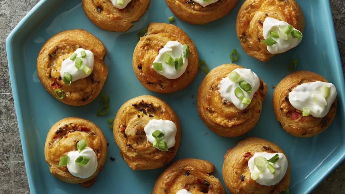 Cream Cheese Cheddar Taco Pinwheels